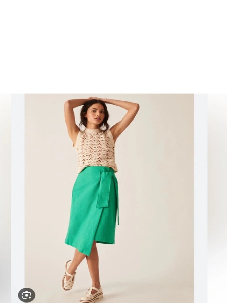 Anthropologie Maeve Asymmetrical Wrap Green Mini Skirt Sz 12 $135